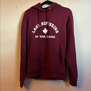 Lake Nipissing Maroon Hoodie